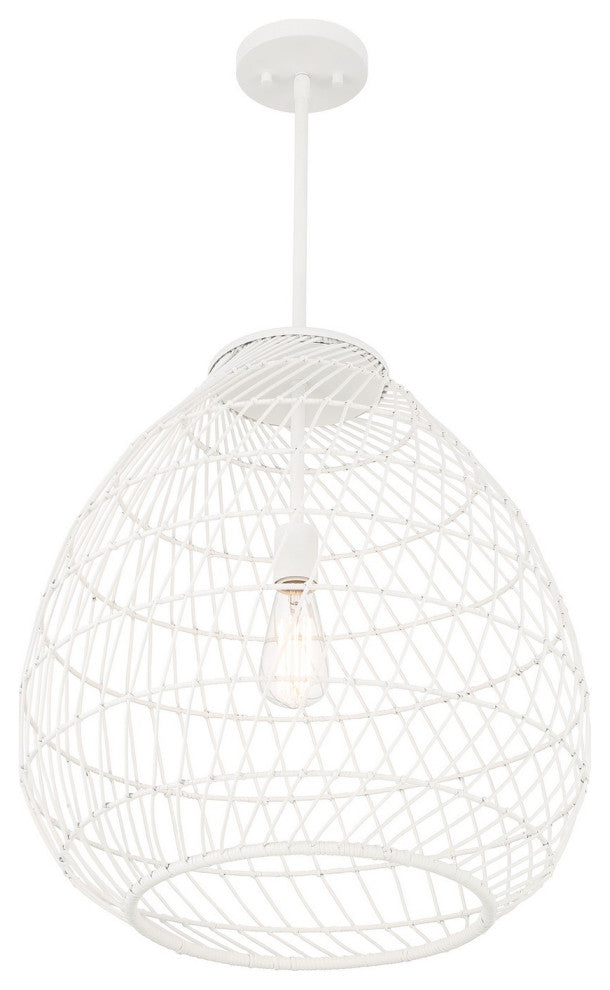 Maya 1-Light Pendant, Bisque White