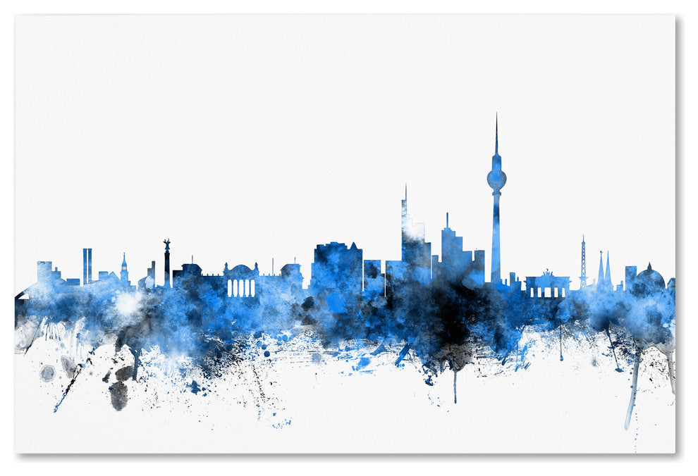 "Berlin, Germany Skyline" Canvas Art by Michael Tompsett