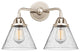 Large Cone Bath Vanity Light, Polished Nickel, Seedy, Seedy