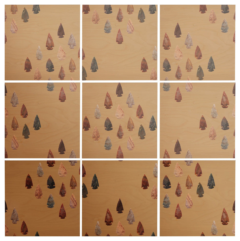 Deny Designs Lisa Argyropoulos Arrowheads Diamond Earth Wood Wall Mural, 4'x4'