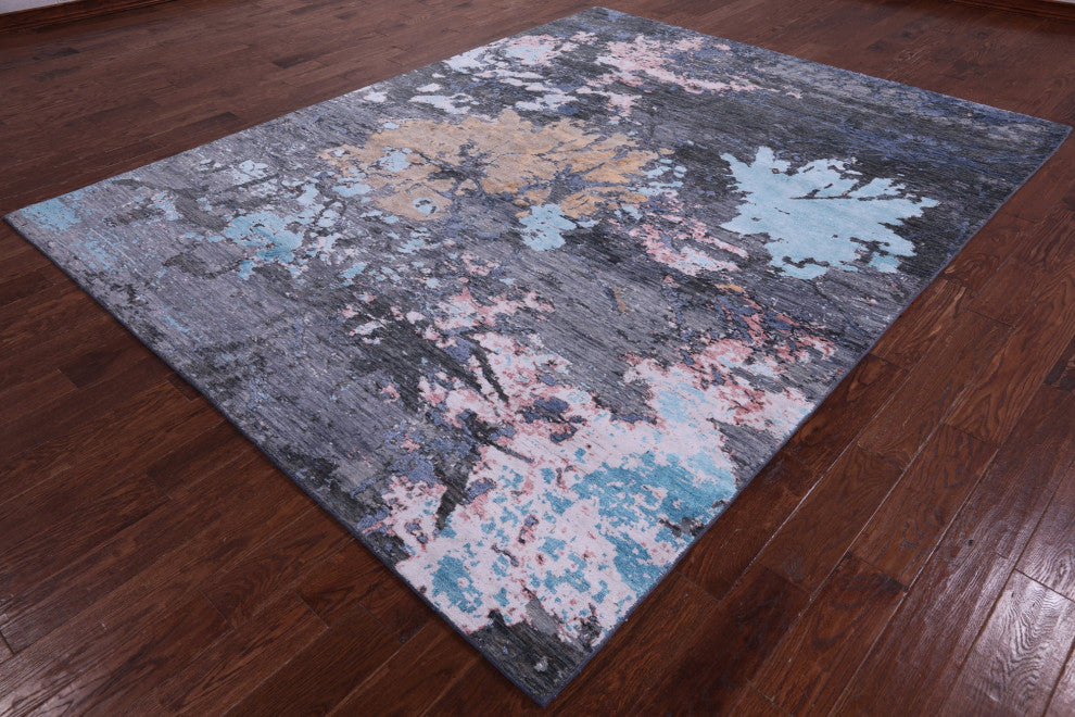 Wool & Silk Abstract Handmade Rug 8' 0" X 10' 3" - Q15552
