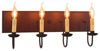 4 Arm Vanity Light, Plantation Red