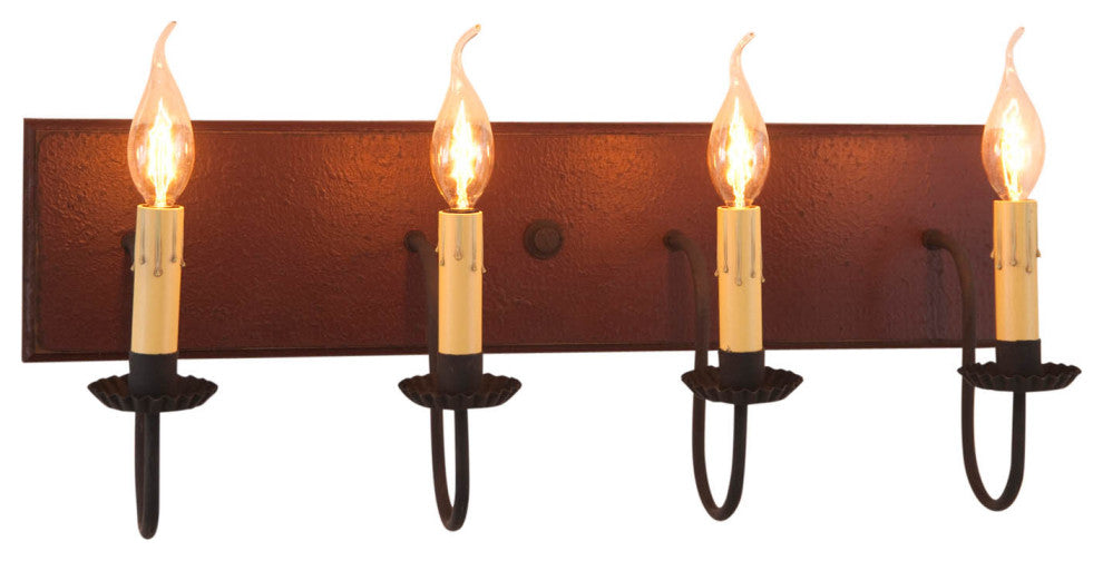 4 Arm Vanity Light, Plantation Red