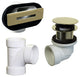 Linear Overflow Plumber's Pack WithTee and ADA Tip-Toe Drain, Polished Brass
