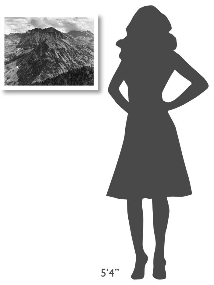 "From Windy Point, Middle Fork, Kings River Canyon, 1936" Paper Art, 24"x19"