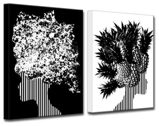 Wrapped Canvas 'Mod Swag I' 2-Piece Wall Decor Set, 16"x20"