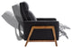 Reed Leather Push Back Recliner, Black