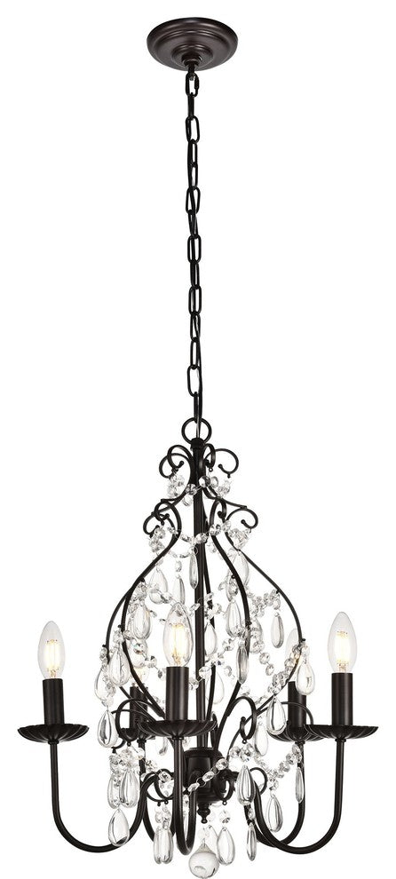 Living District LD5003D17ORB Orchid 5-Light Pendant