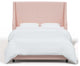 Fully Upholstered Wingback Bed, Zuma Rosequartz, Queen