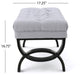 GDF Studio Reddington Tufted Fabric Ottoman Bench, Light Gray