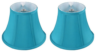 Bell Lamp Shade, 5x9x7", Teal, Set of 2