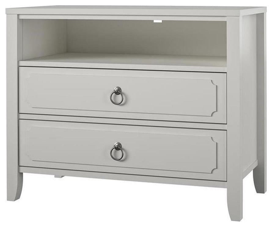 Novogratz Her Majesty 2 Drawer Nightstand in Soft White