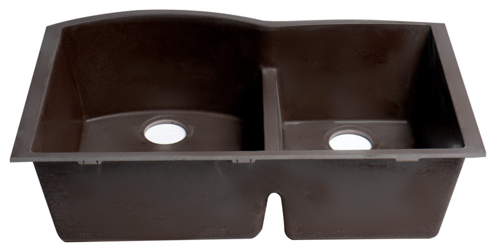 ALFI brand AB3320UM-C Chocolate 33" Undermount Granite Composite Kitchen Sink