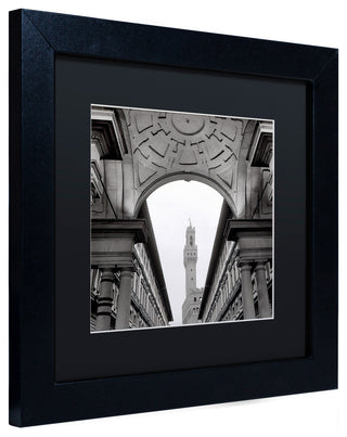 Alan Blaustein 'Firenze II' Art, Black Frame, Black Mat, 11x11
