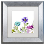 Color Bakery 'Avril II' Matted Framed Art, Silver Frame, White Mat, 11x11