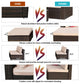 Costway 5PCS Outdoor Patio Rattan Furniture Set W/Beige Cushion