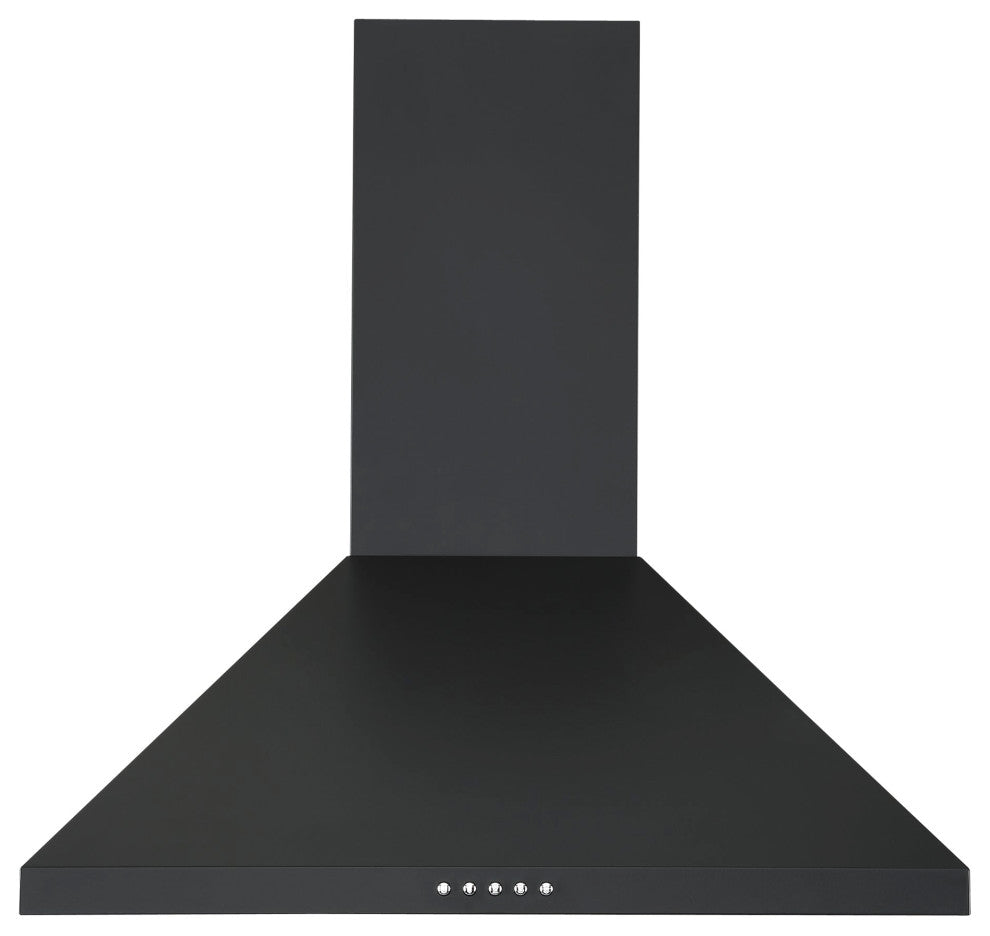 Ancona 24" 440 CFM Convertible Wall Pyramid Range Hood, Matte Black