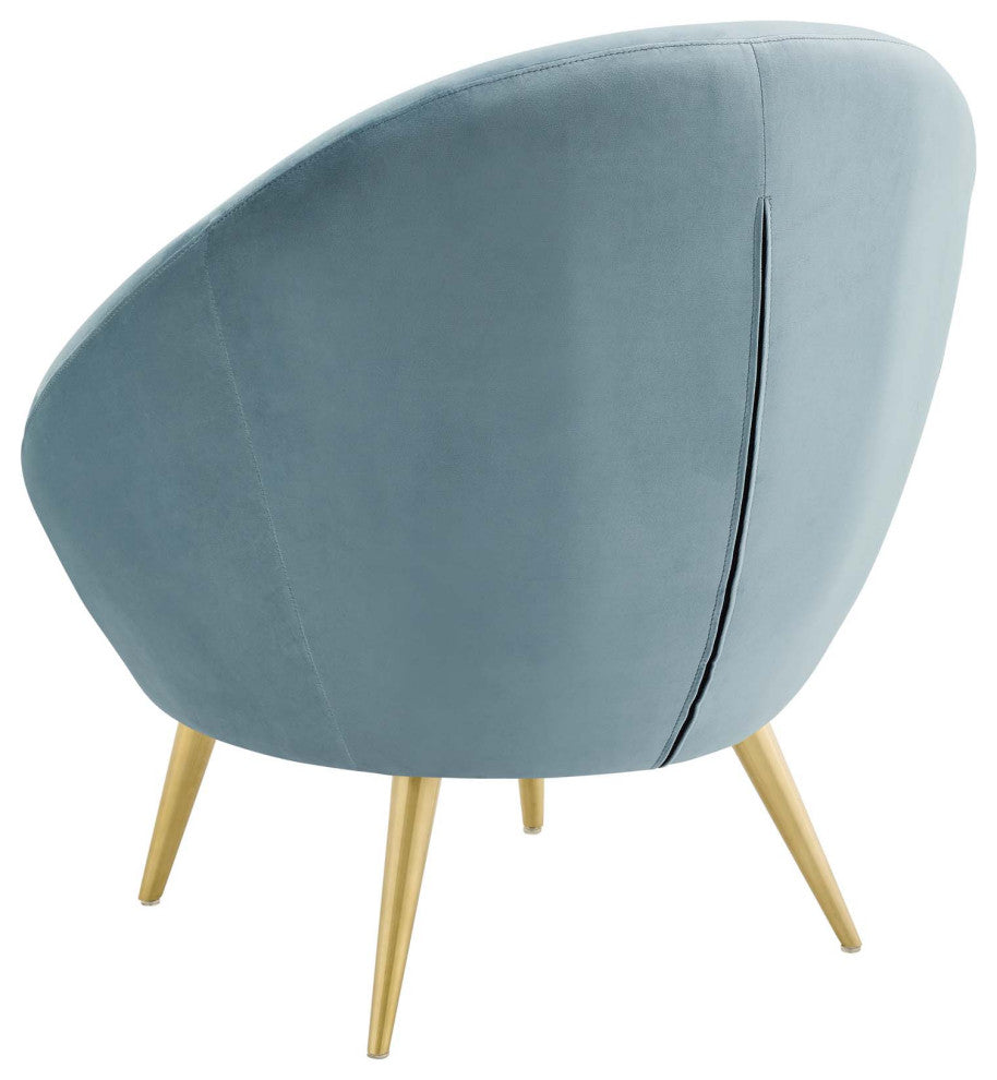 Accent Chair, Set of 2, Velvet, Metal, Blue, Modern, Living Lounge Hospitality