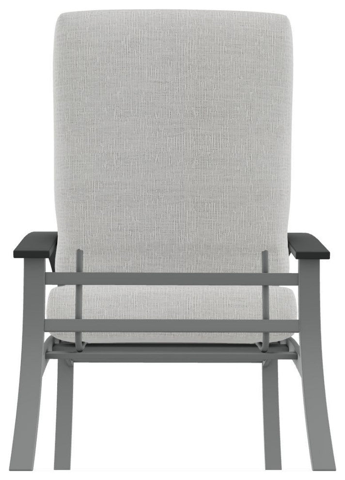 Belle Isle Cushion Deep Seating Outdoor Armchair, Grasscloth Cloud/Graphite