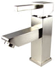Fresca Versa Single Hole Mount Bathroom Vanity Faucet, Brushed Nickel