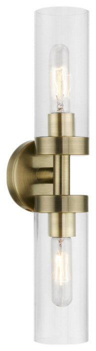 Ludlow 2 Light Antique Brass ADA Vanity Sconce