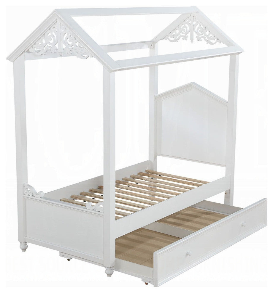 ACME Rapunzel Twin Bed, White