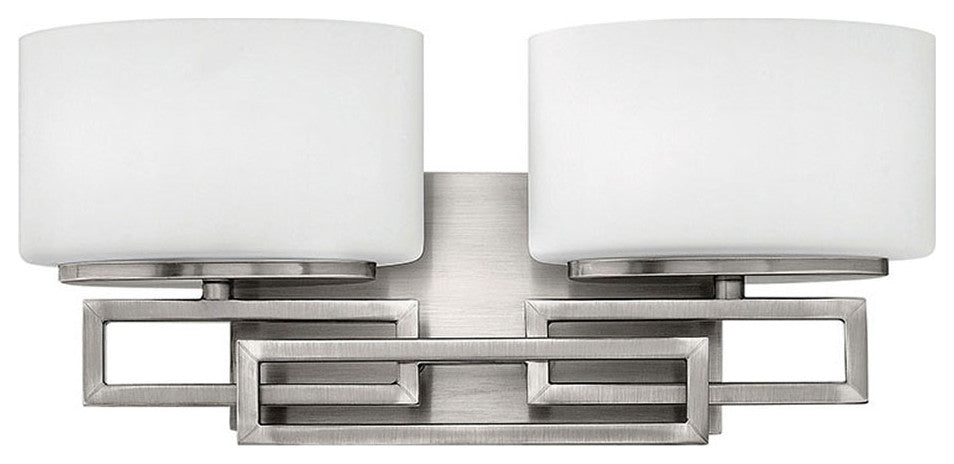Hinkley Lanza Small Two Light Vanity, Antique Nickel