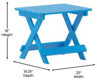 Halifax All-Weather Adirondack Side Table, Blue