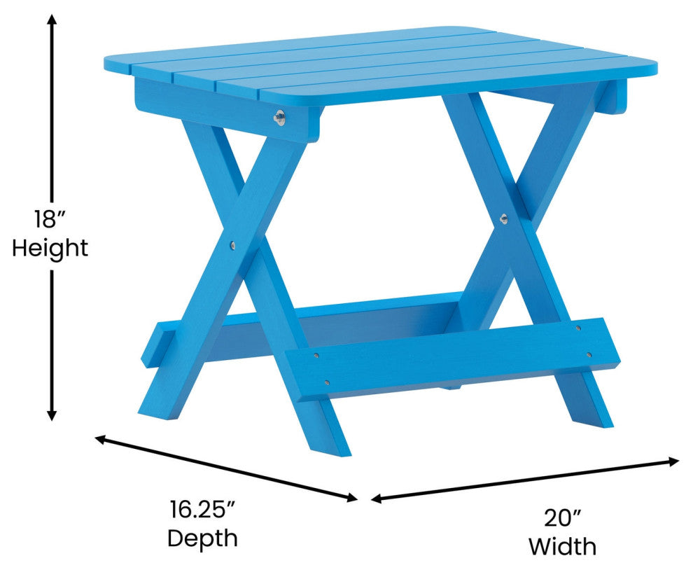 Halifax All-Weather Adirondack Side Table, Blue