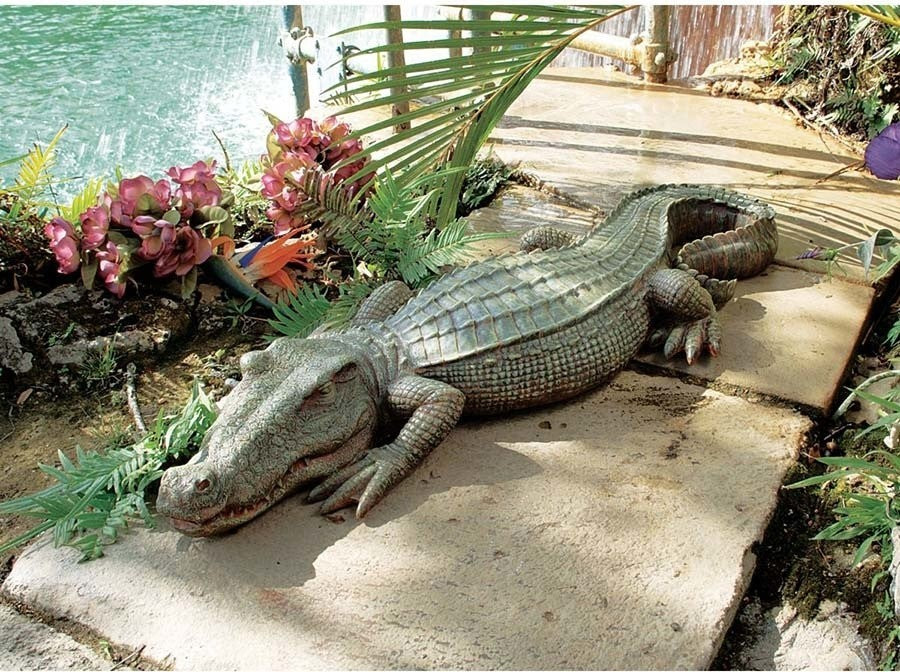 Swamp Beast Crocodile Statue