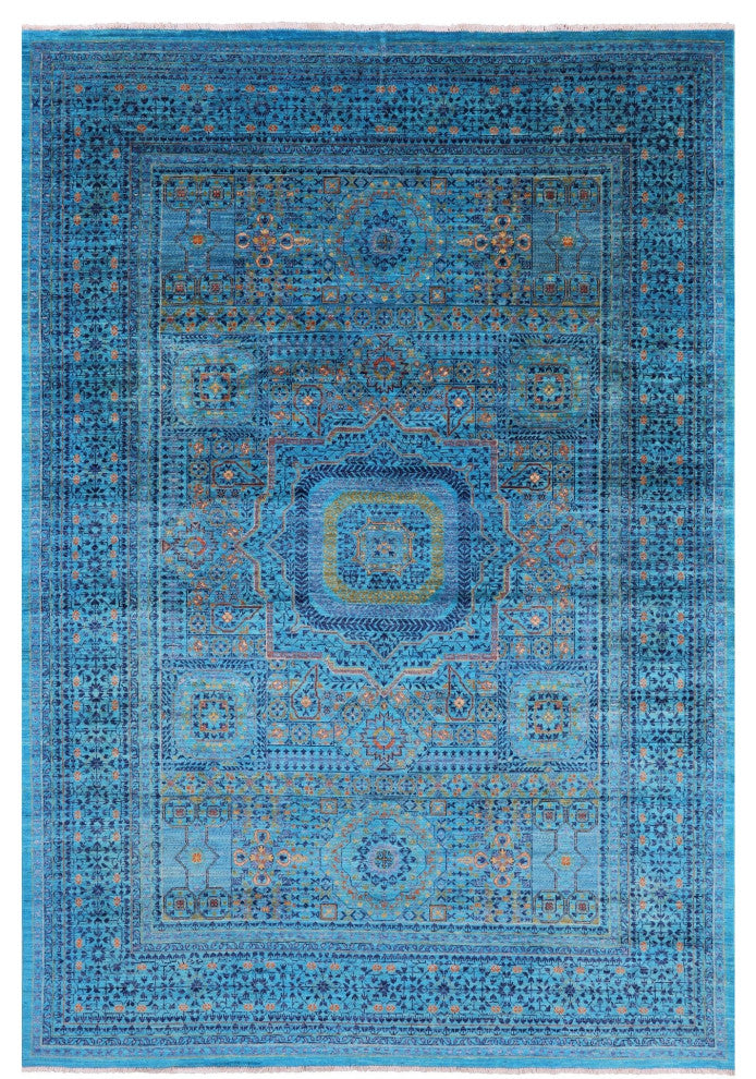 6' 9" X 9' 9" Mamluk Handmade Wool Rug - Q12244