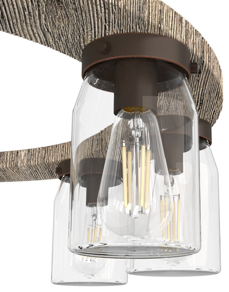 Devon Park Onyx Bengal and Barnwood 9 Light Chandelier Ceiling Light Fixture