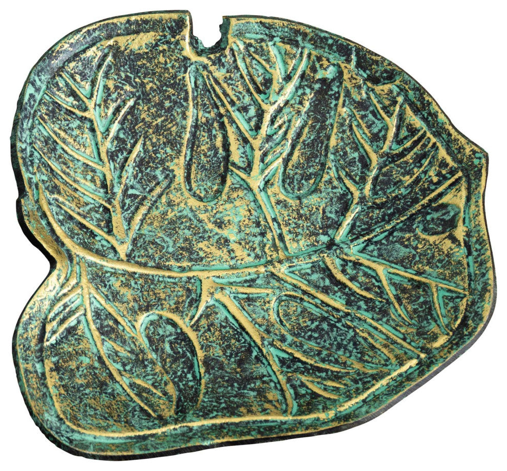 10in. Leaf Shaped Decorative Accent Tray