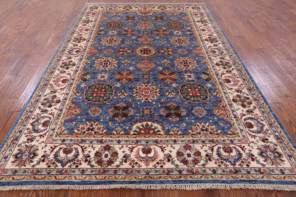 6' 10" X 10' 1" Persian Tabriz Hand-Knotted Wool Rug Q7525