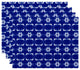 18x14-inch, Summer Picnic, Geometric Print Placemat, Blue (Set of 4)
