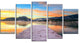 Bled With Lake in Winter Slovenia, Bridge Canvas Art Print, 60"x32", 5 Panels