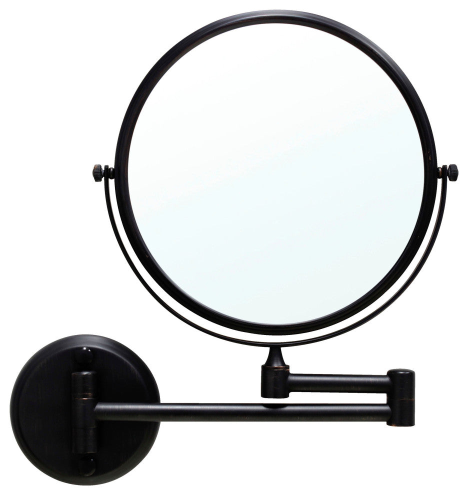 MODONA's Wall Mounted 8" Double Sided Mirror 1X-3X -, Rubbed Bronze
