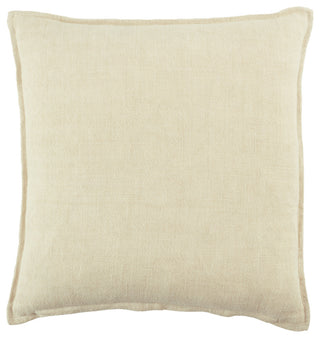 Jaipur Living Blanche Solid Cream Polyester Pillow 22"