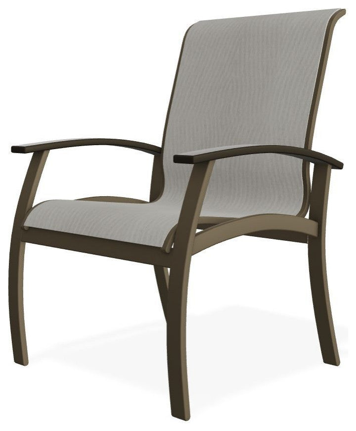 Belle Isle Sling Outdoor Dining Chair, Augustine Oyster/Beachwood