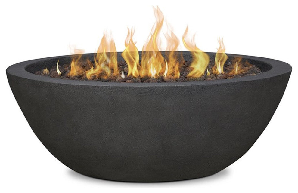 Real Flame Riverside Propane Fire Pit Bowl in Shale