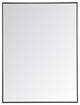 Elegant Decor Eternity 48" x 36" Contemporary Metal Frame Mirror in Black