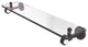 Pacific Grove 16" Glass Shelf with Groovy Accents, Venetian Bronze
