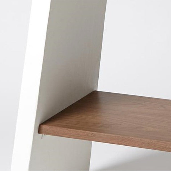 Mid Century Modern Angular Console Table White Wood Minimalist Open Retro Arch