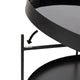 Nira Metal Coffee Table, Black 26" Diameter