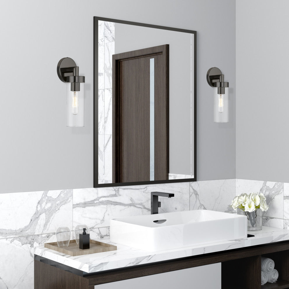Ludlow 1 Light Black Chrome ADA Single Sconce