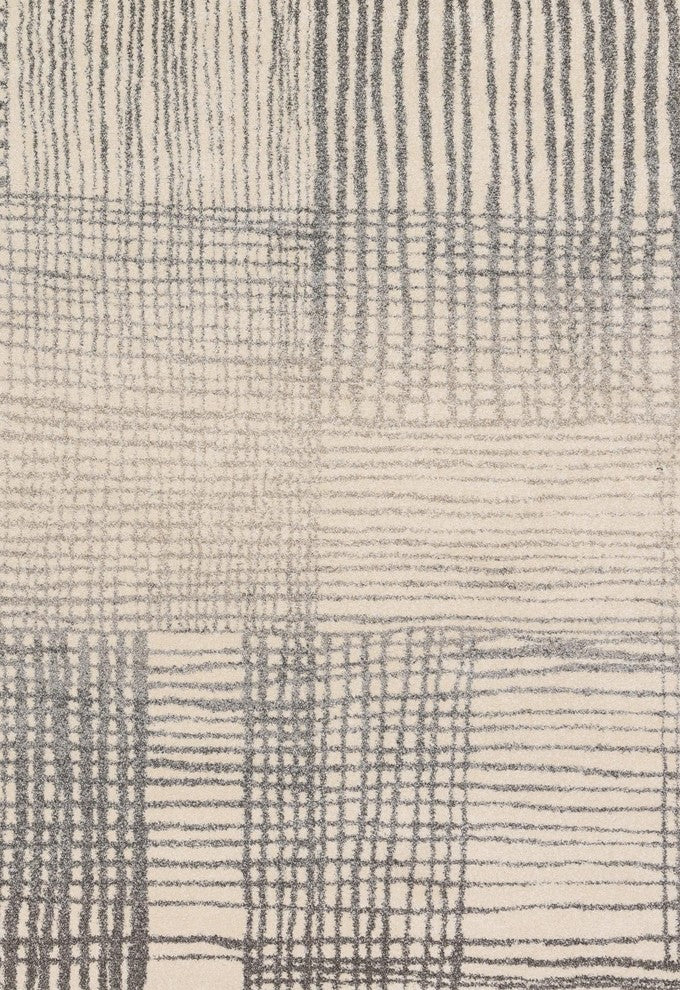 Emory EB-05 Ivory Gray Area Rug, 2'5"x7'7"