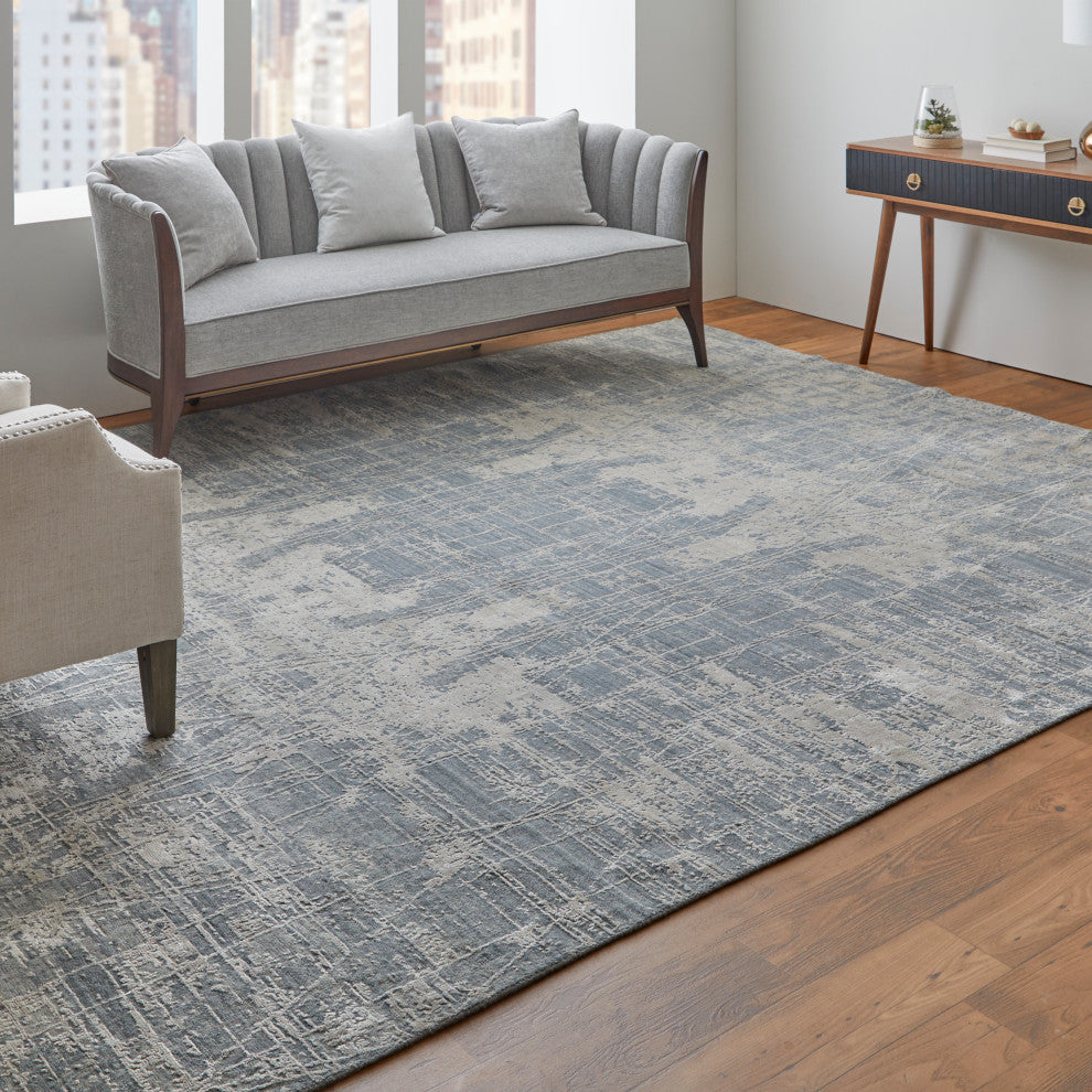 Kinton Modern Abstract, Gray, 9'x12' Area Rug
