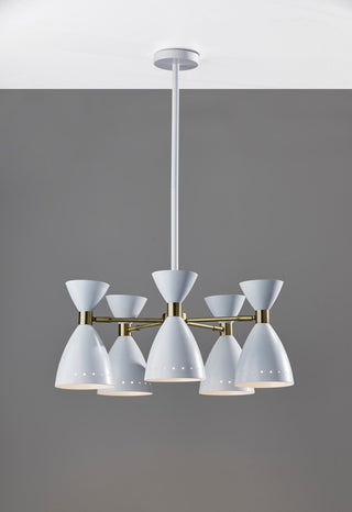 Oscar 5-Head Pendant, White