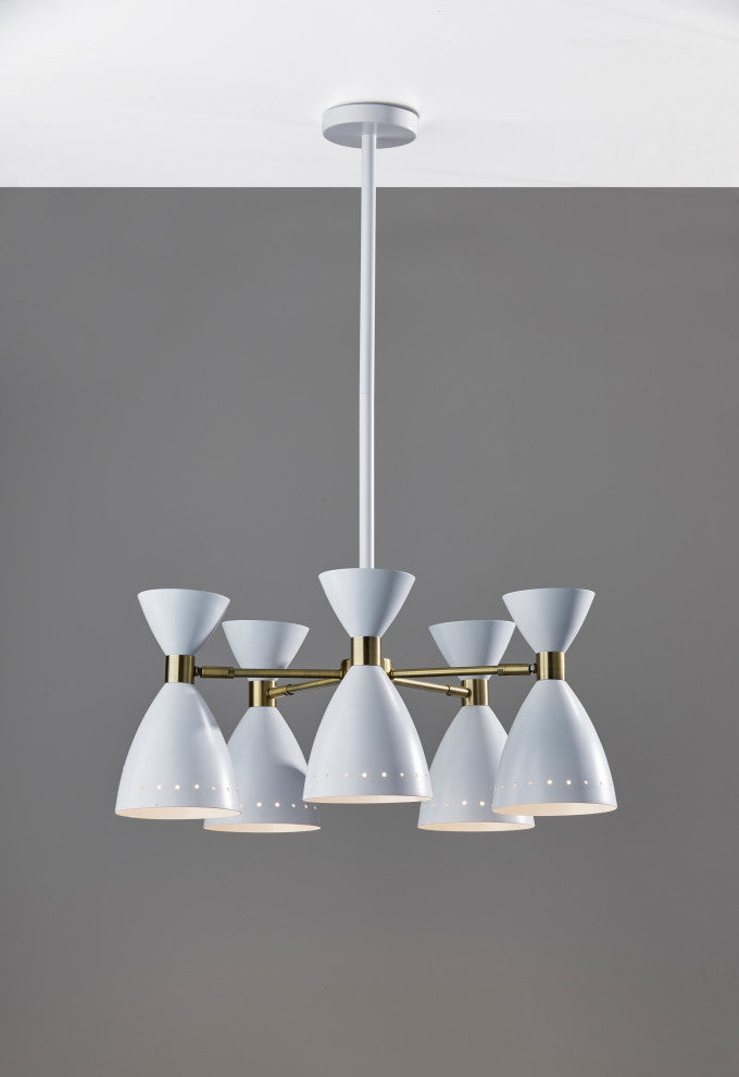 Oscar 5-Head Pendant, White