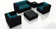 Urbana 4 Piece Sofa Set, Spectrum Peacock